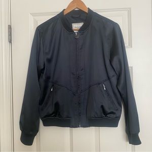 Abercrombie and Fitch Black Bomber Jacket Size Medium